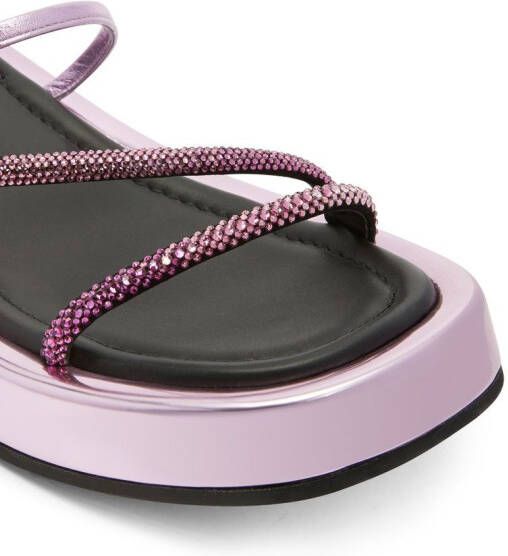 Giuseppe Zanotti lace-up metallic sandals Pink
