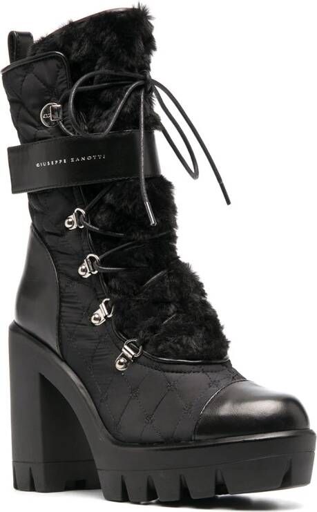 Giuseppe Zanotti lace-up platform boots Black