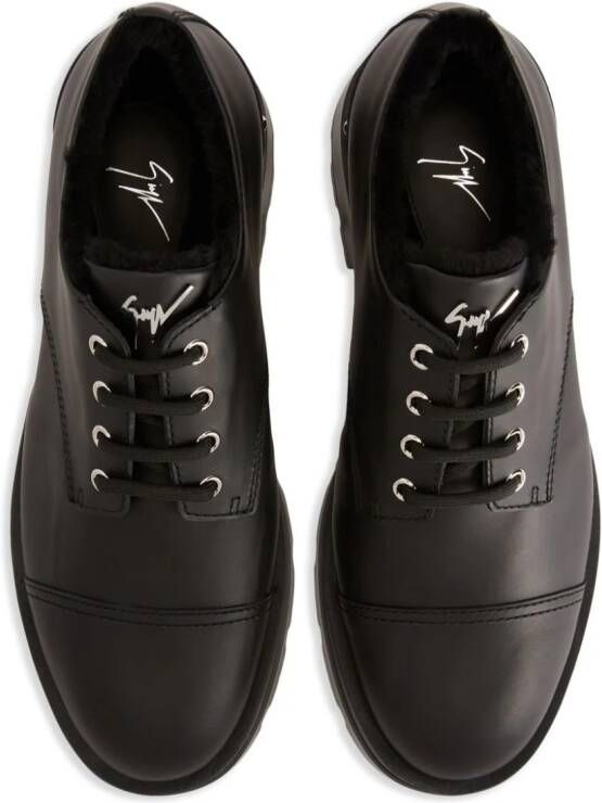 Giuseppe Zanotti Lapley leather lace-up shoes Brown