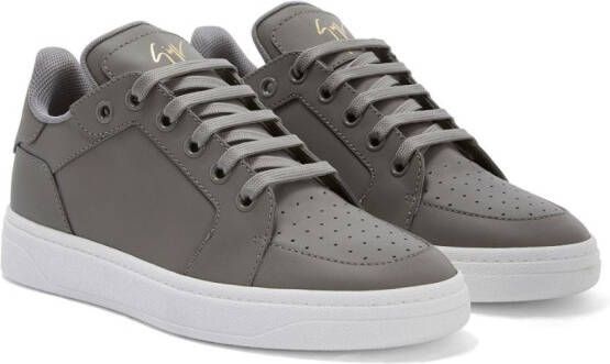 Giuseppe Zanotti leather lace-up sneakers Grey