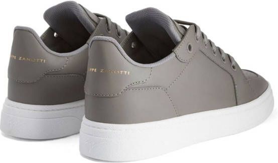 Giuseppe Zanotti leather lace-up sneakers Grey