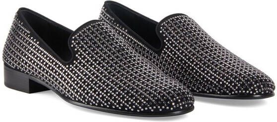 Giuseppe Zanotti Lewis crystal embellished loafers Black