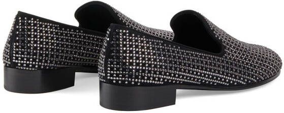 Giuseppe Zanotti Lewis crystal embellished loafers Black