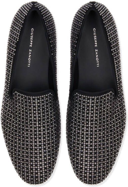 Giuseppe Zanotti Lewis crystal embellished loafers Black