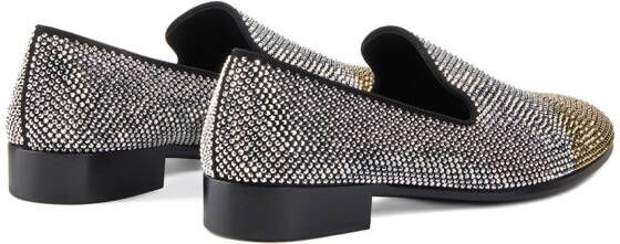 Giuseppe Zanotti Lewis Cup crystal embellished loafers White