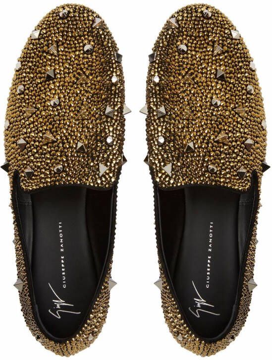 Giuseppe Zanotti Lewis embellished studded loafers Black