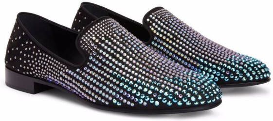 Giuseppe Zanotti Lewis Shine embellished loafers Black