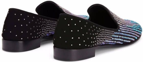 Giuseppe Zanotti Lewis Shine embellished loafers Black