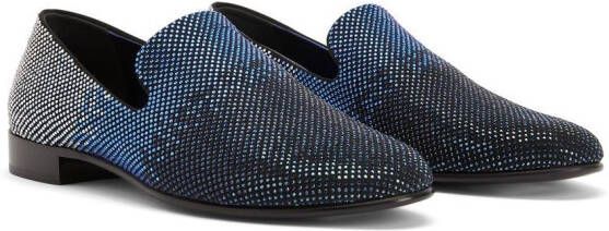 Giuseppe Zanotti Lewis Sparkle crystal-embellished loafers Blue