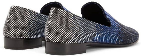 Giuseppe Zanotti Lewis Sparkle crystal-embellished loafers Blue