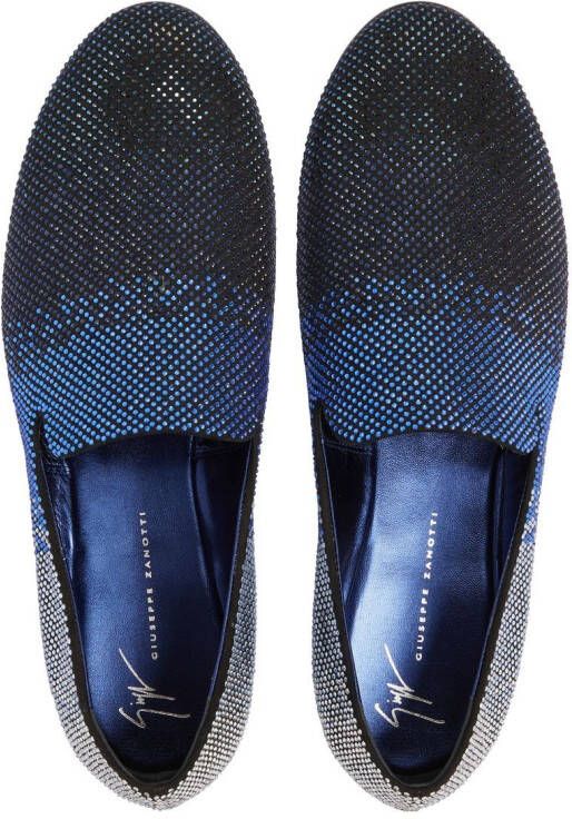 Giuseppe Zanotti Lewis Sparkle crystal-embellished loafers Blue