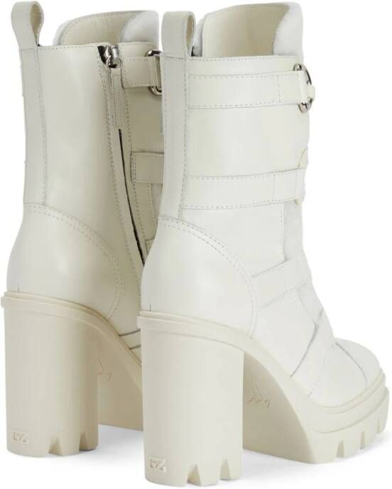 Giuseppe Zanotti Leyre leather ankle boots White