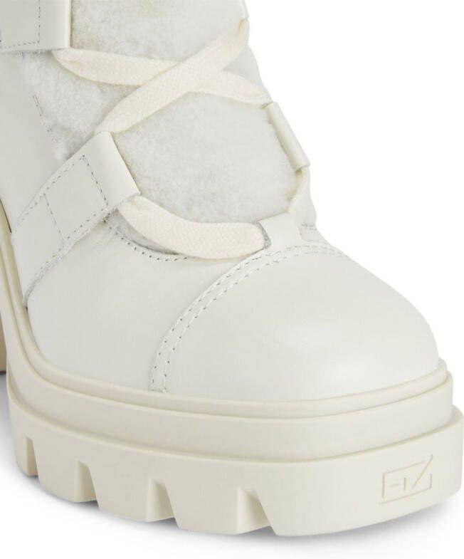 Giuseppe Zanotti Leyre leather ankle boots White
