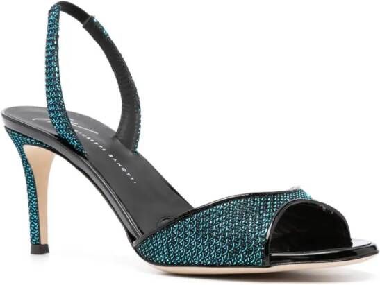 Giuseppe Zanotti Lilibeth 70mm slingback leather sandals Blue