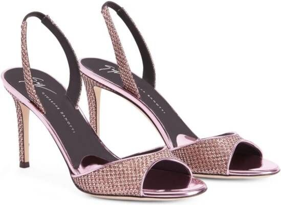 Giuseppe Zanotti Lilibeth 85mm fabric sandals Pink