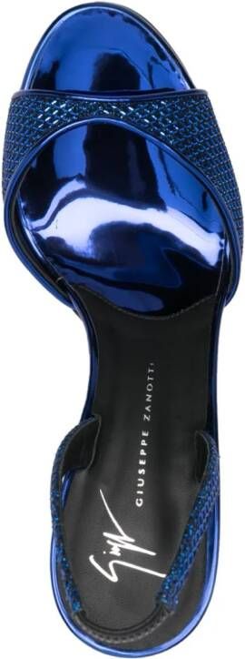 Giuseppe Zanotti Lilibeth 90mm leather slingback pumps Blue