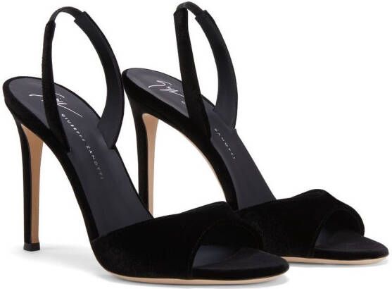 Giuseppe Zanotti Lilibeth velvet sling-back sandals Black