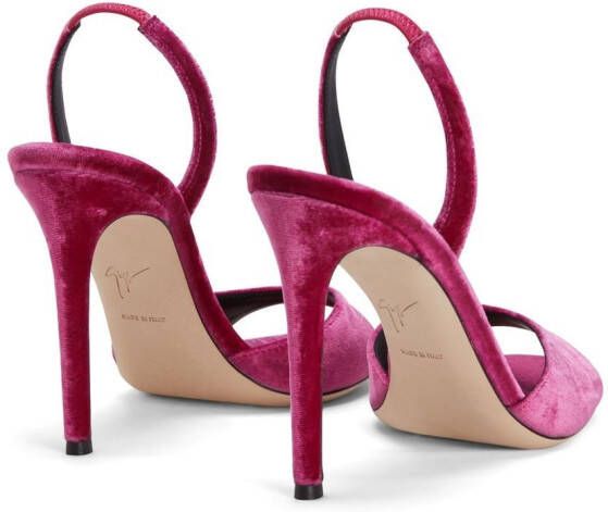 Giuseppe Zanotti Lilibeth velvet sling-back sandals Pink