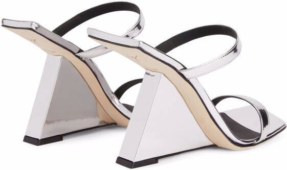 Giuseppe Zanotti Lilii Borea double-strap sandals Silver