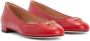 Giuseppe Zanotti logo-plaque leather ballerina shoes Red - Thumbnail 2