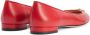 Giuseppe Zanotti logo-plaque leather ballerina shoes Red - Thumbnail 3