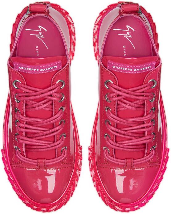 Giuseppe Zanotti low-top leather sneakers Pink