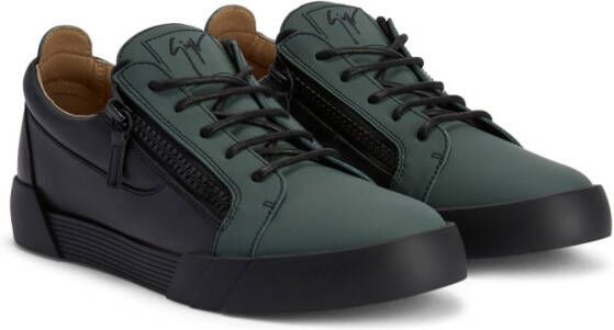 Giuseppe Zanotti low-top leather zip-up sneakers Black