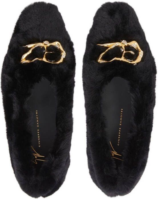 Giuseppe Zanotti Lucreciia faux fur loafers Black