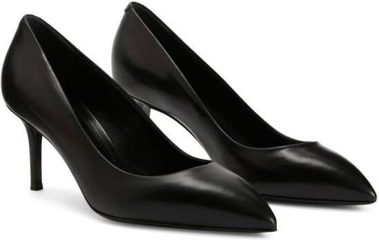 Giuseppe Zanotti Lucrezia point-toe leather pumps Black