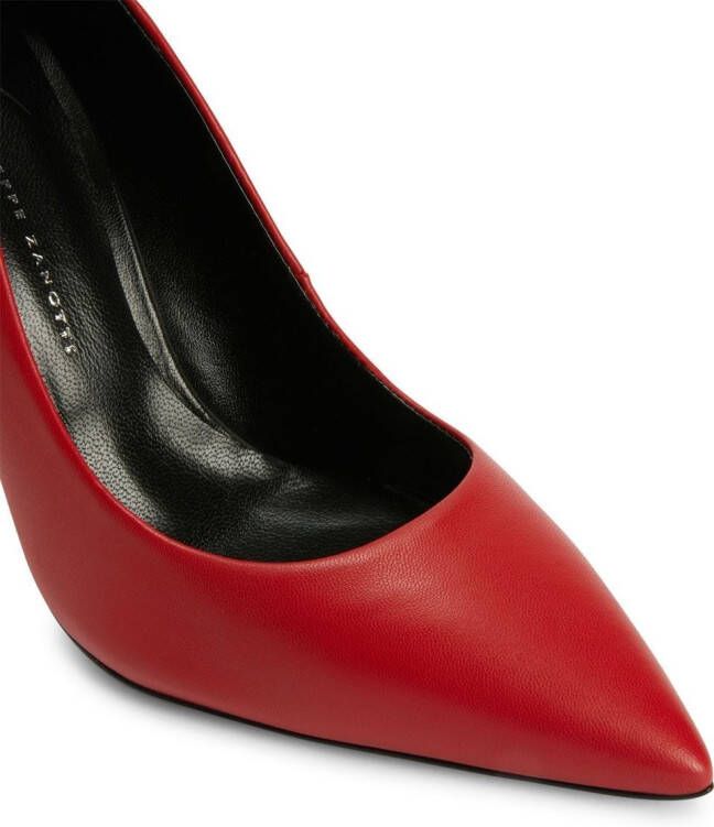 Giuseppe Zanotti Lucrezia point-toe leather pumps Red