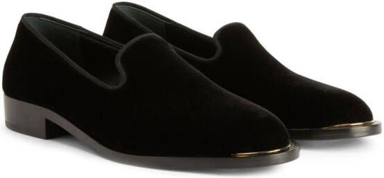 Giuseppe Zanotti Lydia velvet loafers Black