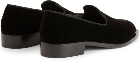 Giuseppe Zanotti Lydia velvet loafers Black