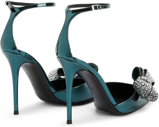 Giuseppe Zanotti Mahrtina 105mm leather sandals Green