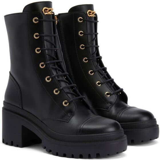 Giuseppe Zanotti Malakhy lace-up leather boots Black