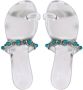 Giuseppe Zanotti Marguerithe gem-stone flat sandals Silver - Thumbnail 4