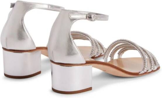 Giuseppe Zanotti Martha 40mm metallic-effect sandals Silver