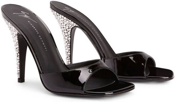 Giuseppe Zanotti Marthe crystal 85mm sandals Black