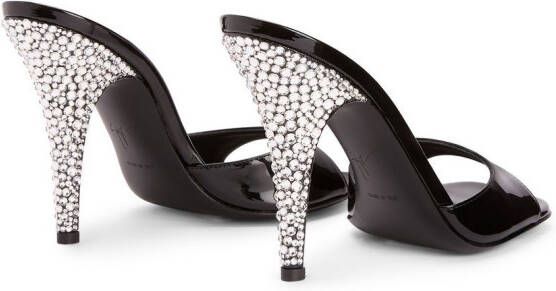 Giuseppe Zanotti Marthe crystal 85mm sandals Black