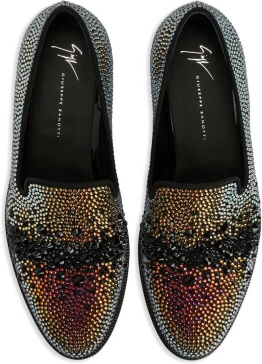Giuseppe Zanotti Marthinique crystal-embellished loafers Black