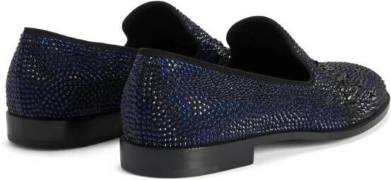 Giuseppe Zanotti Marthinique crystal-embellished loafers Blue