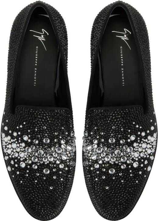 Giuseppe Zanotti Marthinique rhinestone-embellished loafers Black