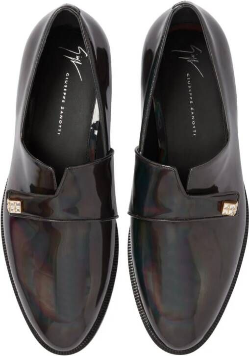 Giuseppe Zanotti Marty patent leather loafers Grey