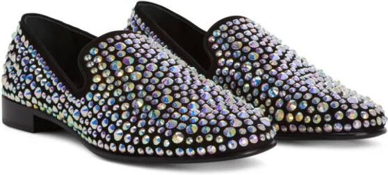 Giuseppe Zanotti Marvin Caleido crystal-embellished loafers Black