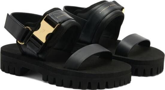 Giuseppe Zanotti Mederic 50mm leather sandals Black