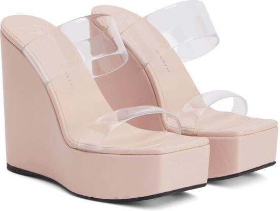 Giuseppe Zanotti Meissa Plexi wedge sandals Pink