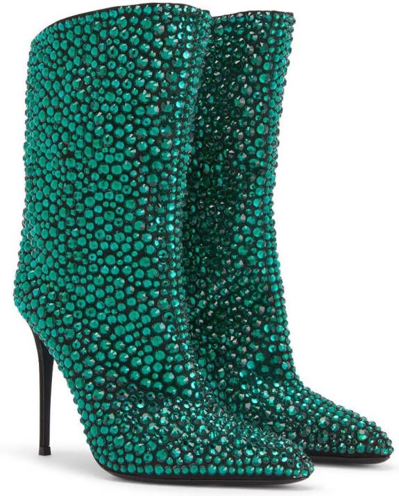 Giuseppe Zanotti Merissa crystal-embellished boots Green
