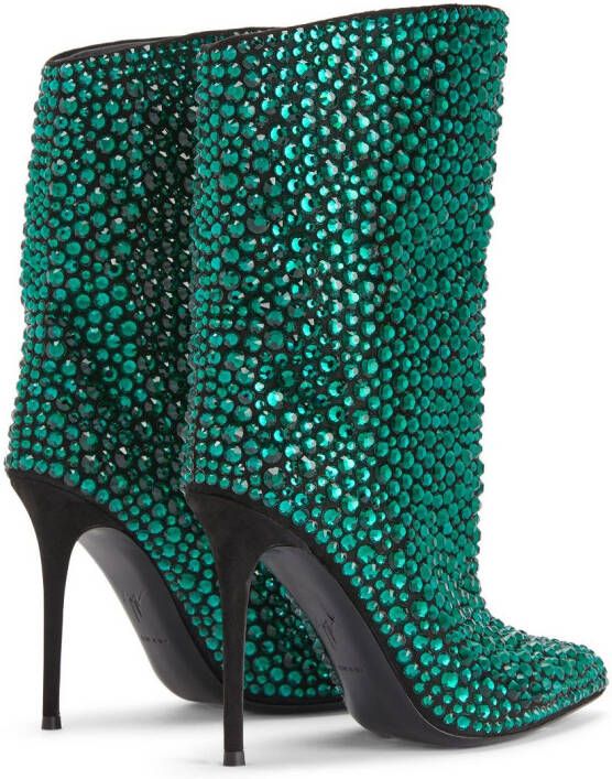 Giuseppe Zanotti Merissa crystal-embellished boots Green