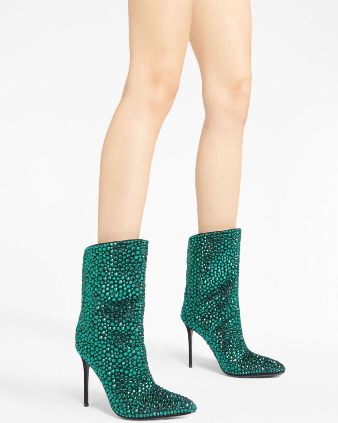 Giuseppe Zanotti Merissa crystal-embellished boots Green