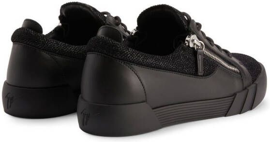 Giuseppe Zanotti mesh panels low top sneakers Black