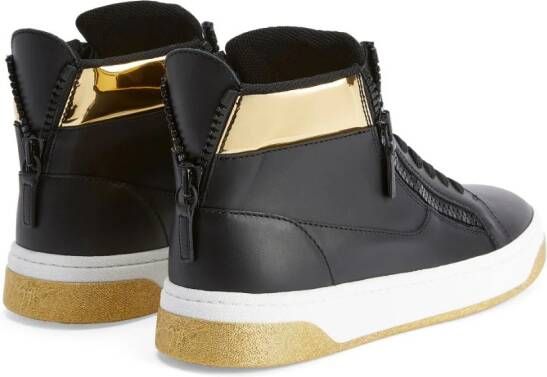 Giuseppe Zanotti metallic-detail high-top sneakers Black